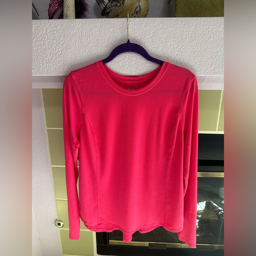 Avia Hot Pink Long Sleeve Performance Tee (Large 12-14)
